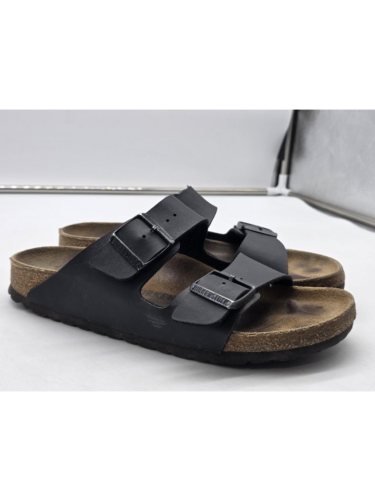 Birkenstock Arizona Sandals Womens Size 9 40 Black Slide Cork Footbed Shoes